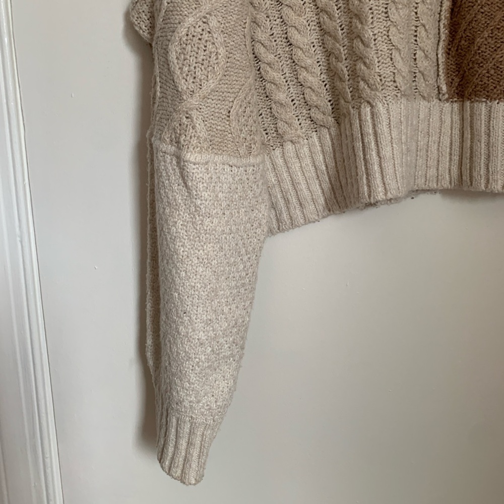 American Eagle Patchwork Cropped Cardigan Size Sm… - image 6